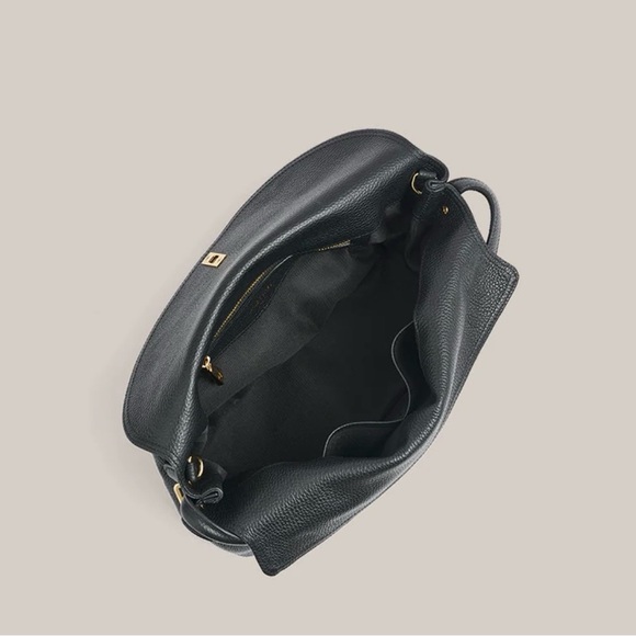 Vestirsi Sloane Large Black Leather Top Handle Crossbody - Picture 5 of 6